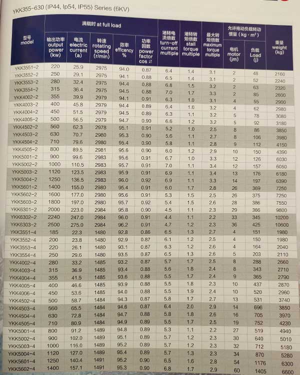 Y、YKS、YKK系列6KV中型高壓三相異步電動機